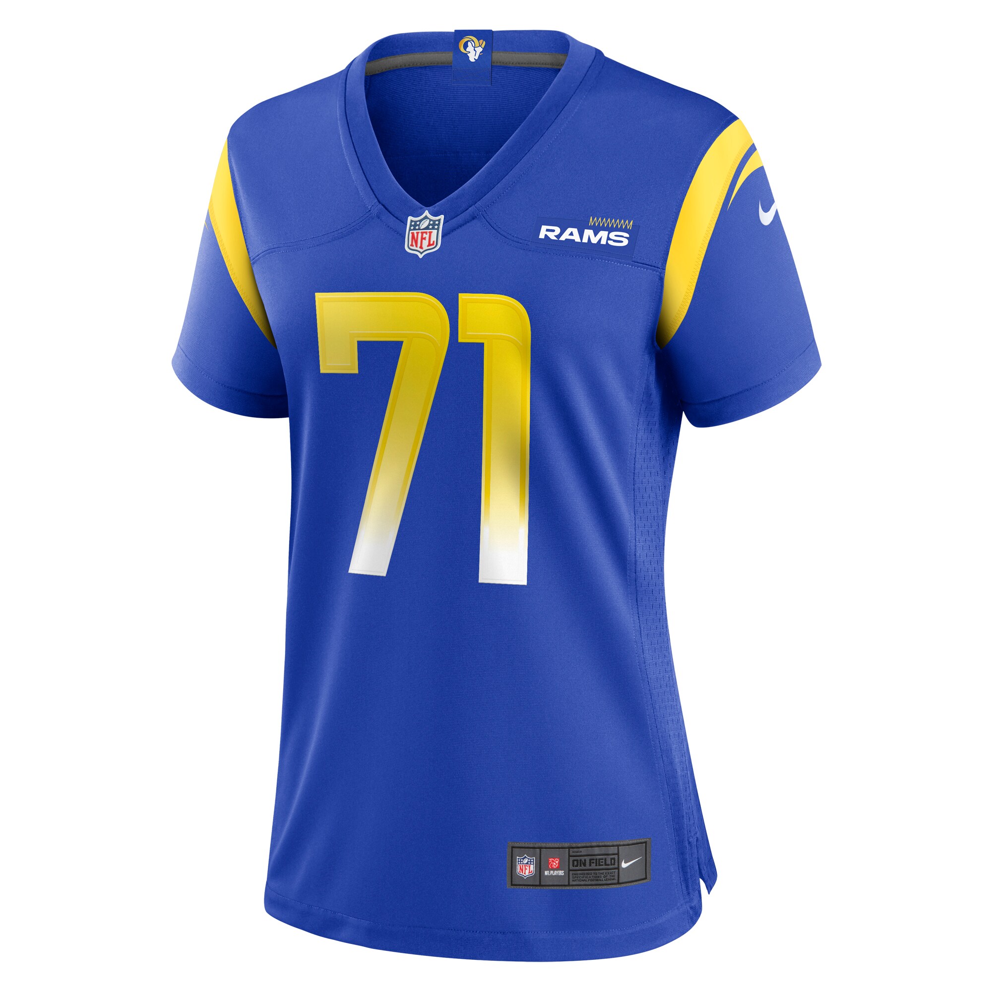 Los Angeles Rams Warren McClendon Jr. Royal Team Game NFL Jersey Women's