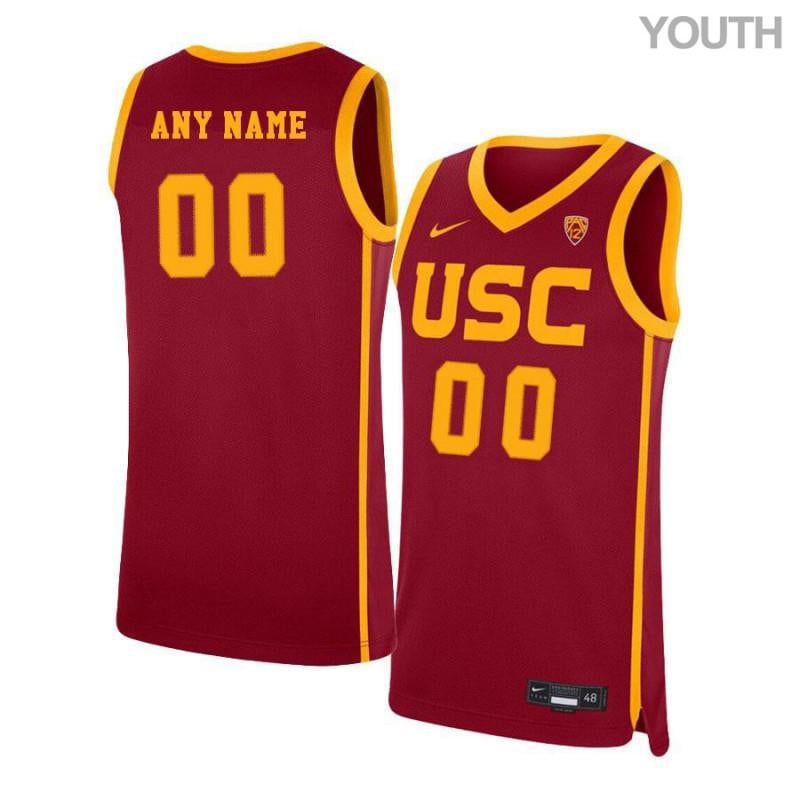 Elite Red USC Trojans Custom NCAA Jersey Youth