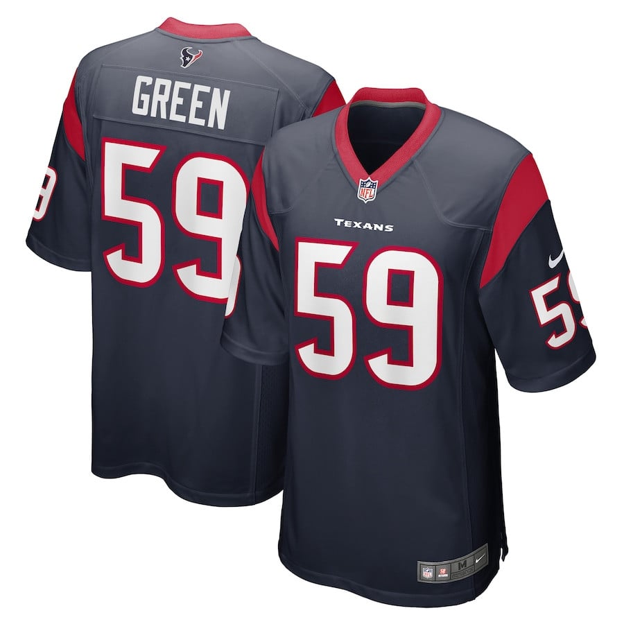 Kenyon Green 59 Houston Texans Game Navy NFL Jersey Men's