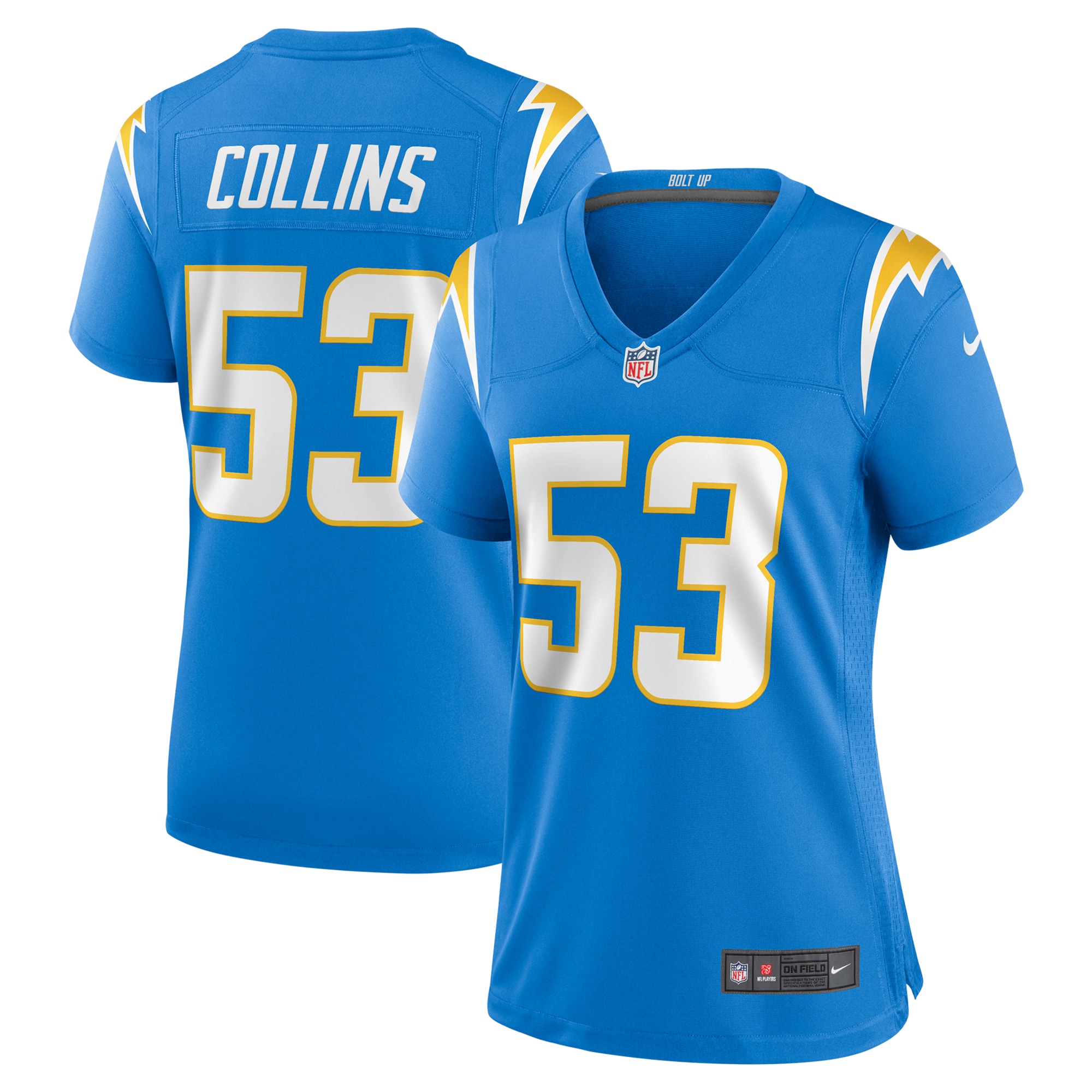 Los Angeles Chargers Chris Collins Powder Blue Team Game NFL Jersey Women's