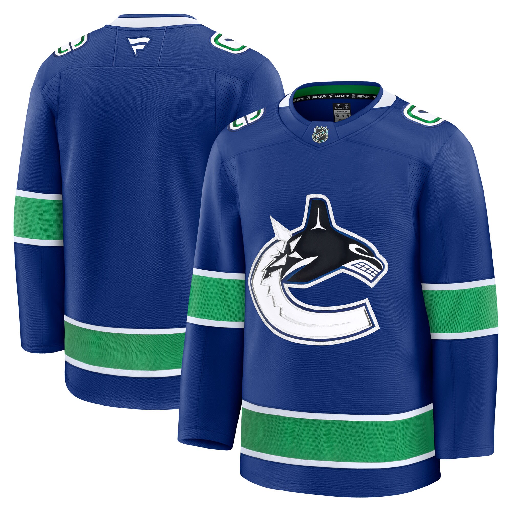 Vancouver Canucks Blue Home Premium NHL Jersey Men's