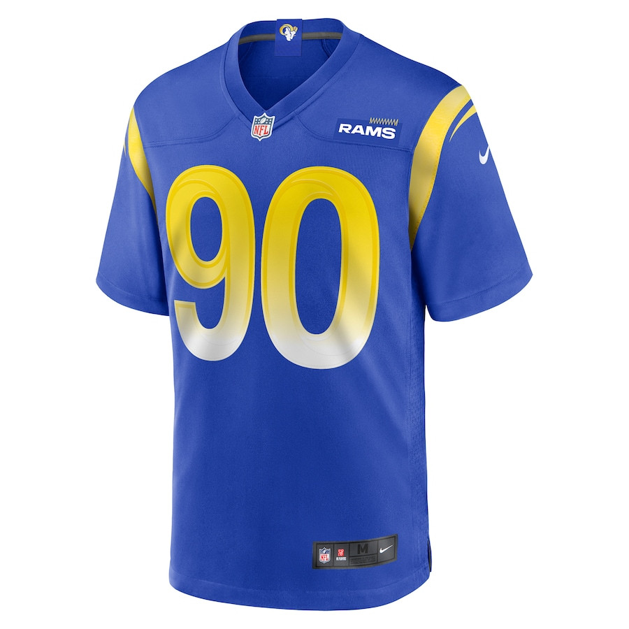 Tyler Davis 90 Los Angeles Rams Team Game Royal NFL Jersey Men's