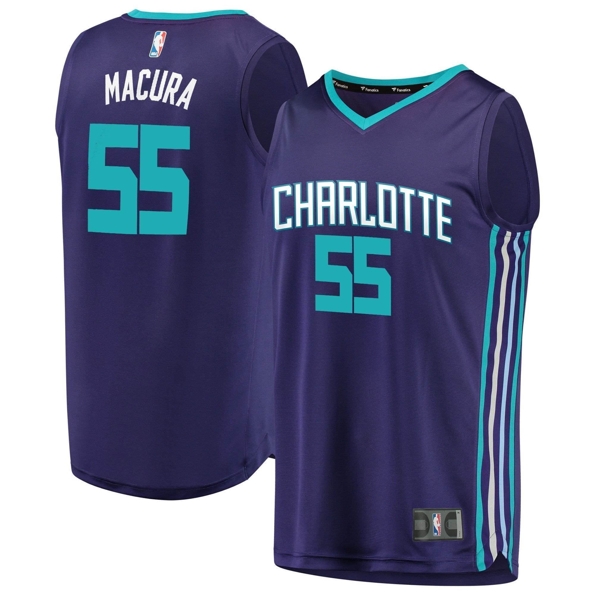 Charlotte Hornets 55 J.p. Macura Statement Swingman Purple NBA Jersey Men's