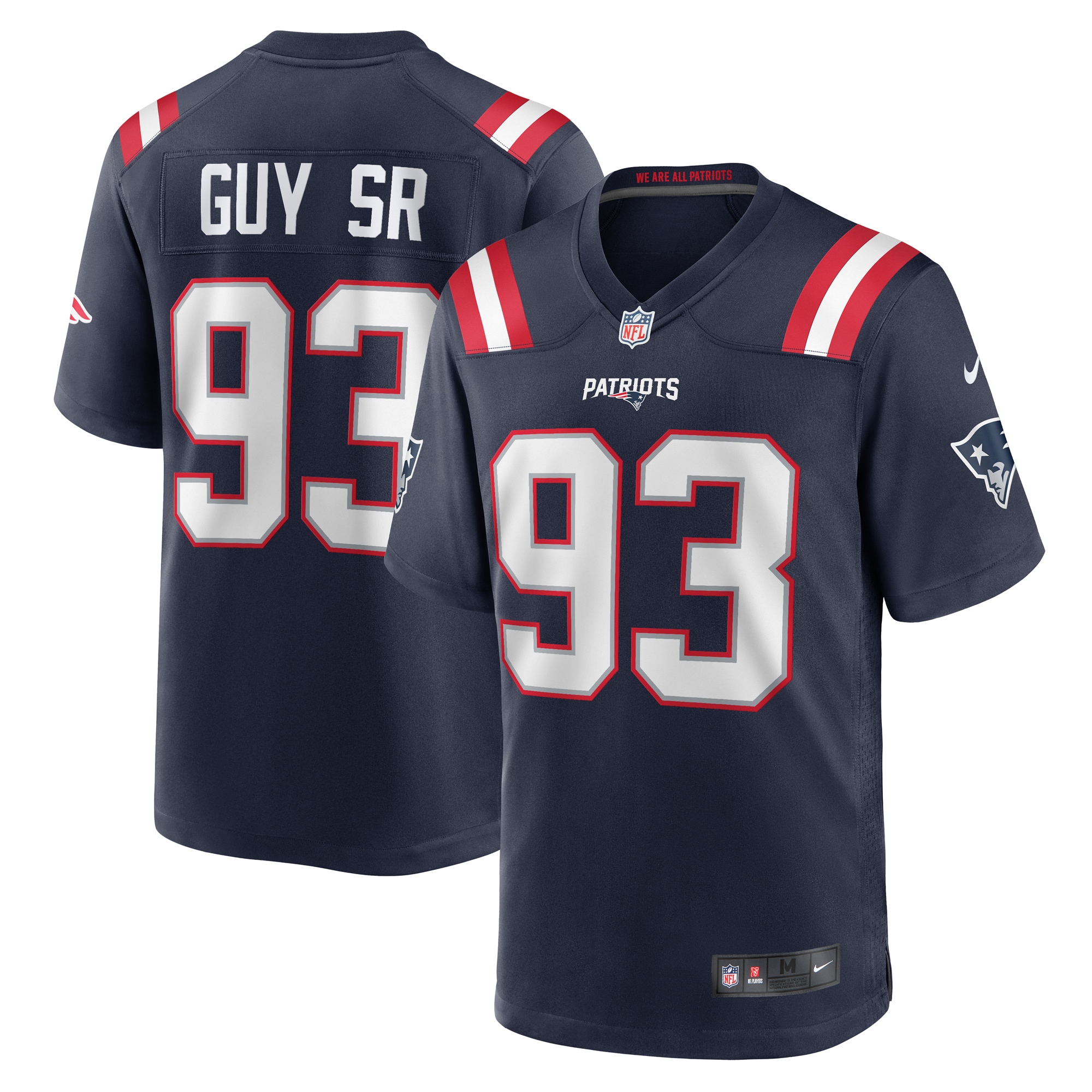 New England Patriots Lawrence Guy Navy Team Game NFL Jersey Men's