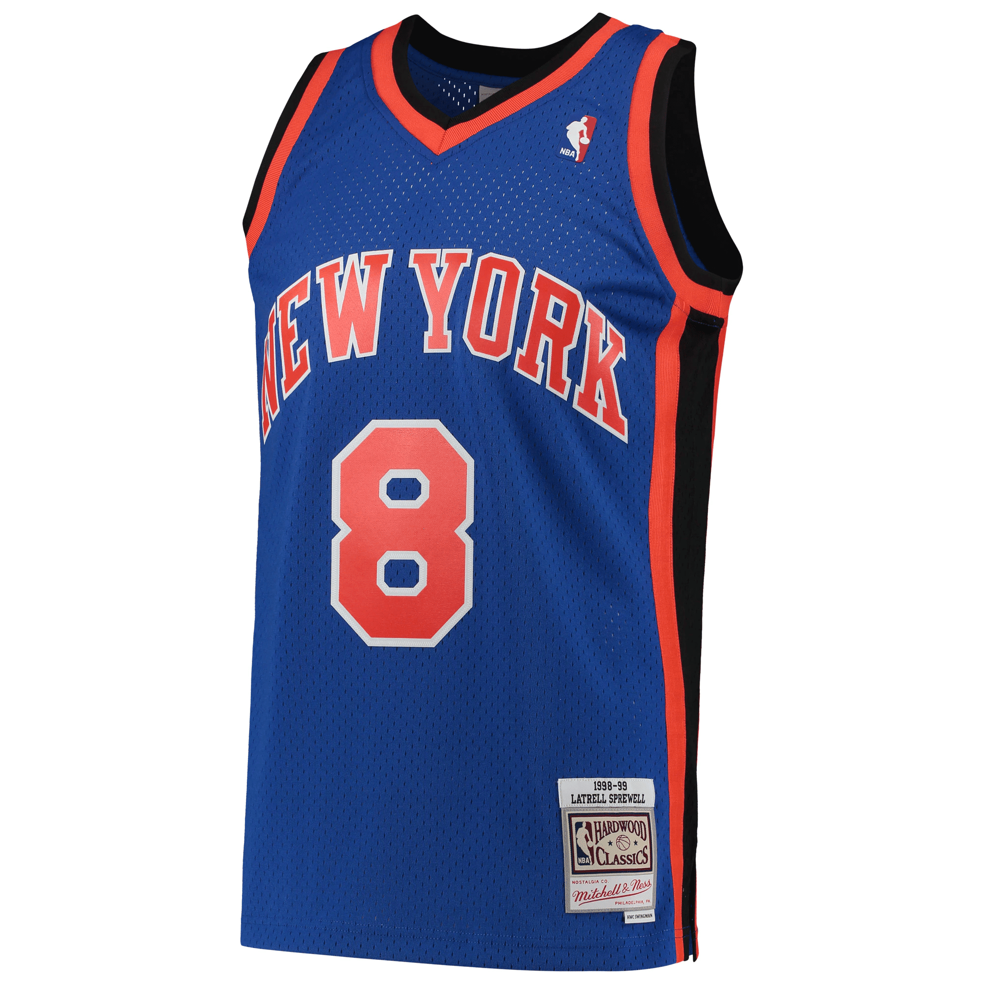 Latrell Sprewell New York Knicks Mitchell Ness Hardwood Classics 1998-99 Swingman Blue NBA Jersey Men's
