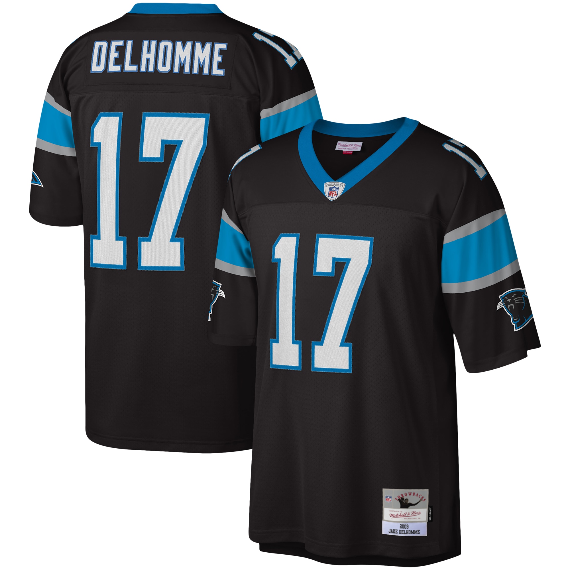 Carolina Panthers Jake Delhomme Mitchell Ness Black Legacy NFL Jersey Men's
