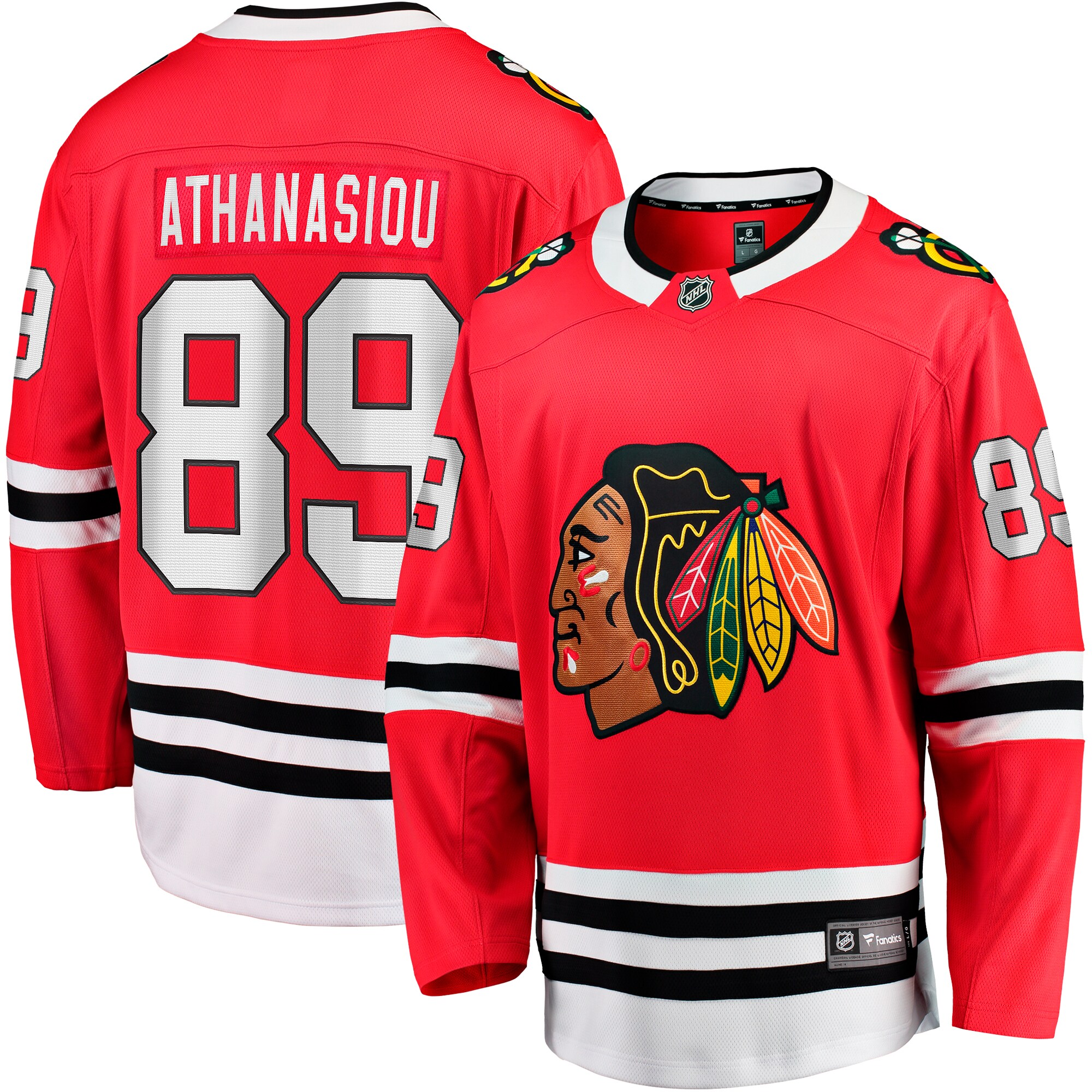 Chicago Blackhawks Andreas Athanasiou Red Home Breakaway NHL Jersey Men's