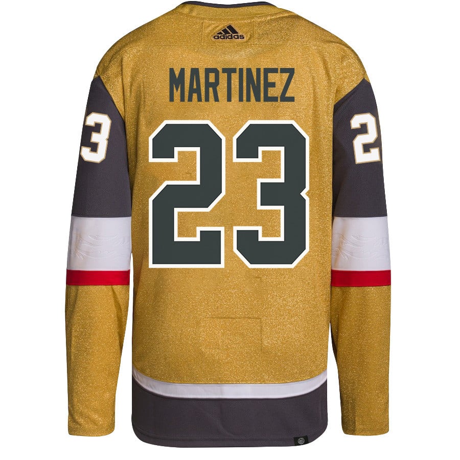 Alec Martinez 23 Vegas Golden Knights Stanley Cup 2023 Champions Patch Home Breakaway Gold NHL Jersey Men's