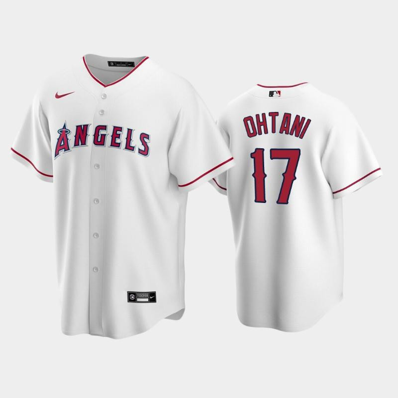 #17 Shohei Ohtani White Los Angeles Angels Home MLB Jersey Men's
