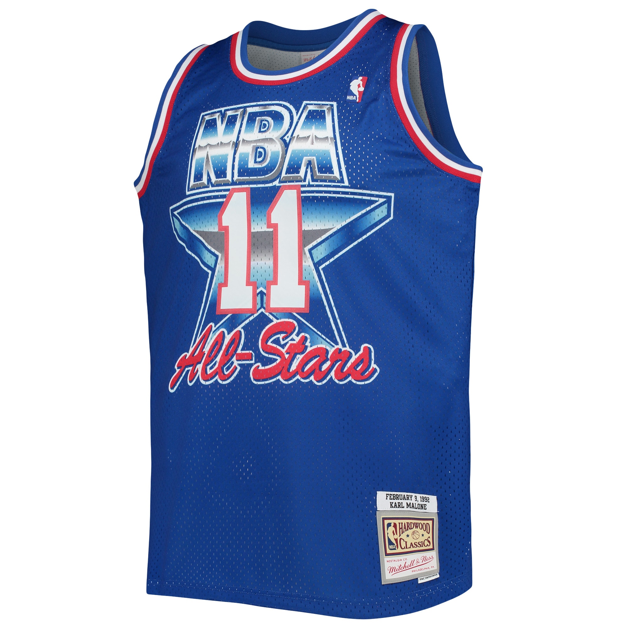 Mitchell Ness Karl Malone Royal Western Conference Hardwood Classics 1992 All Star Game Swingman NBA Jersey Men's
