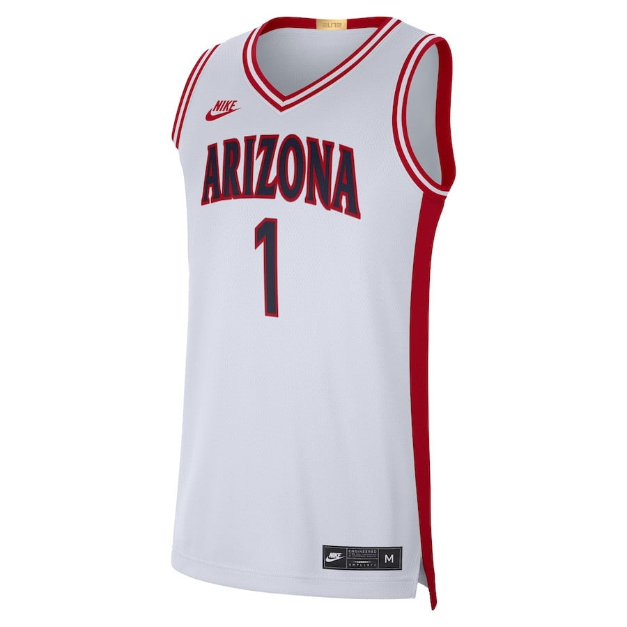 Arizona Wildcats Limited Retro White #1 NCAA Jersey Men's