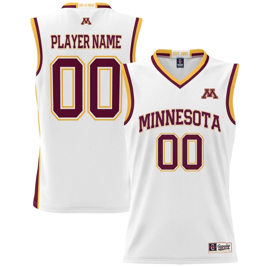 Minnesota Golden Gophers NIL Custom White NCAA Jersey Men's