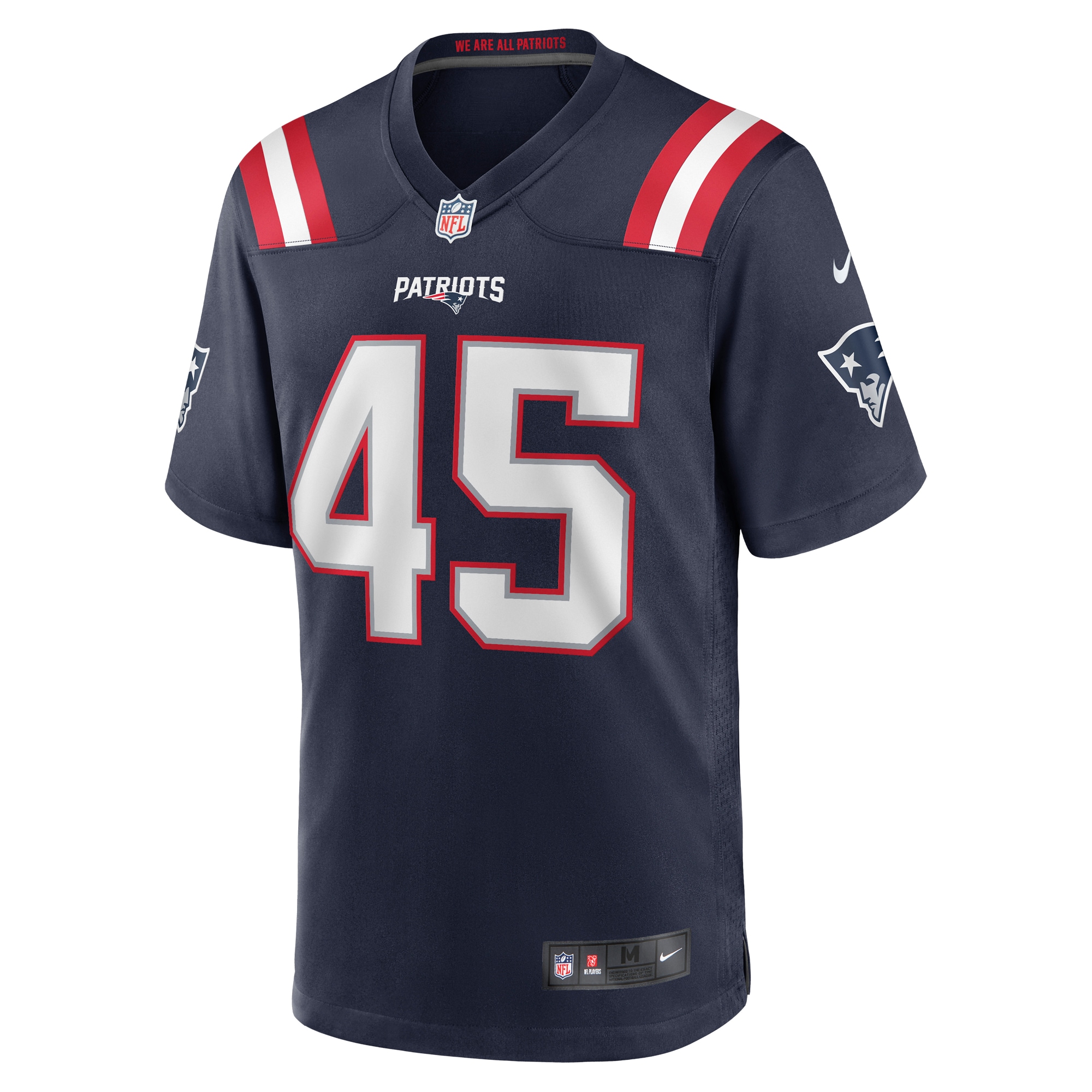 New England Patriots Chris Board Navy Game Player NFL Jersey Men's