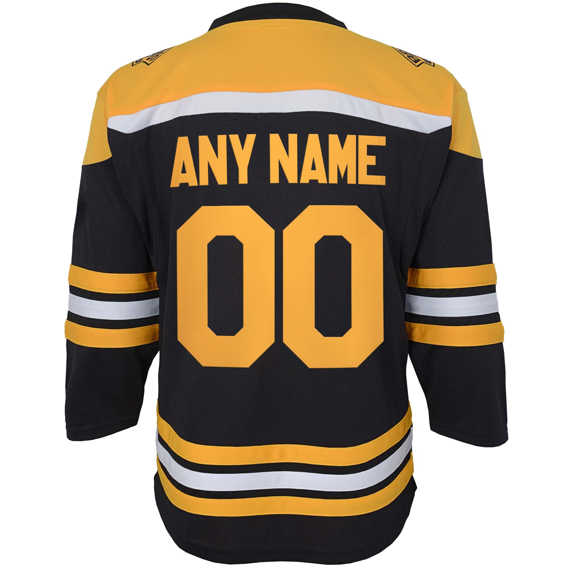 Boston Bruins Black Home Custom NHL Jersey Youth