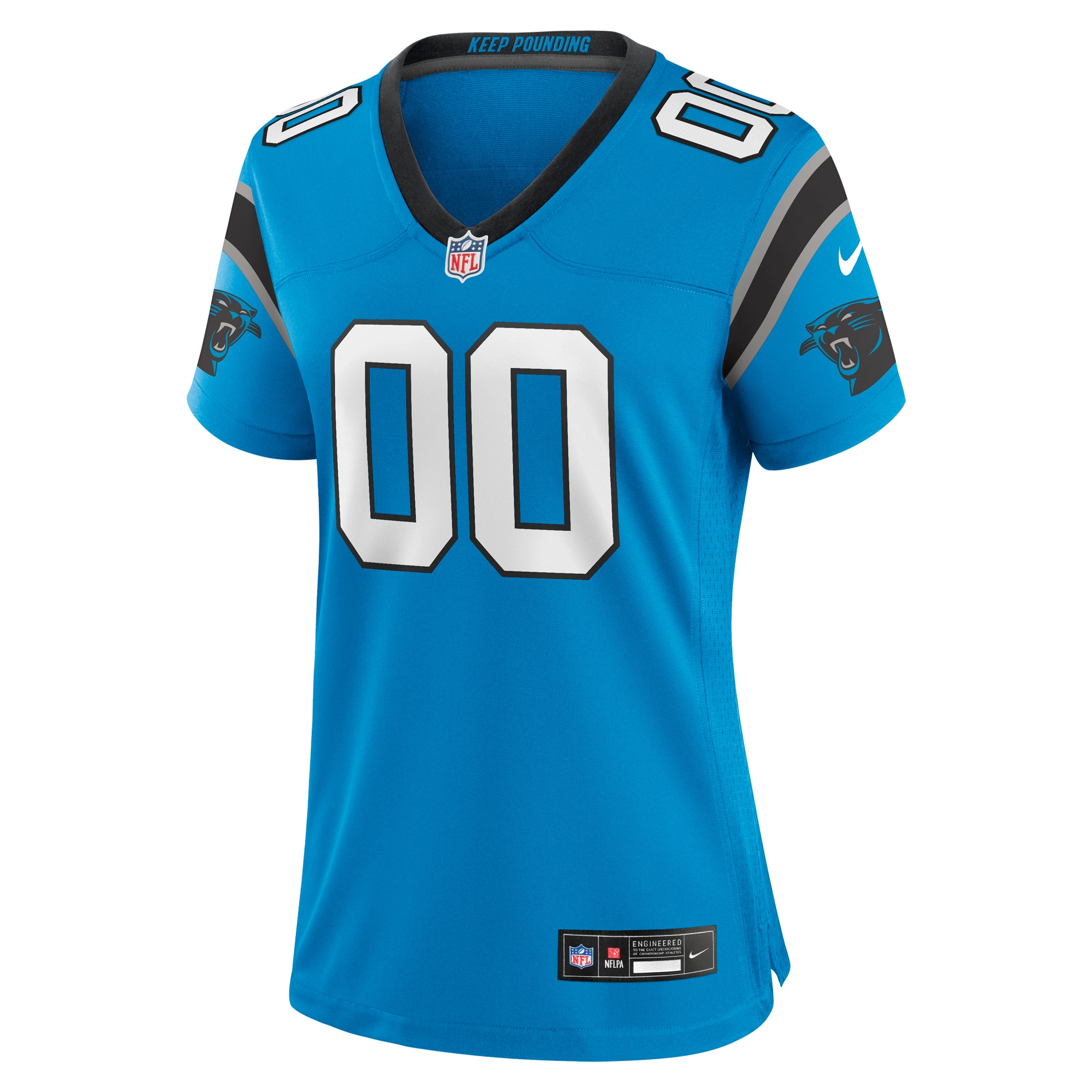 Carolina Panthers Blue Alternate Custom Game NFL Jersey Women's