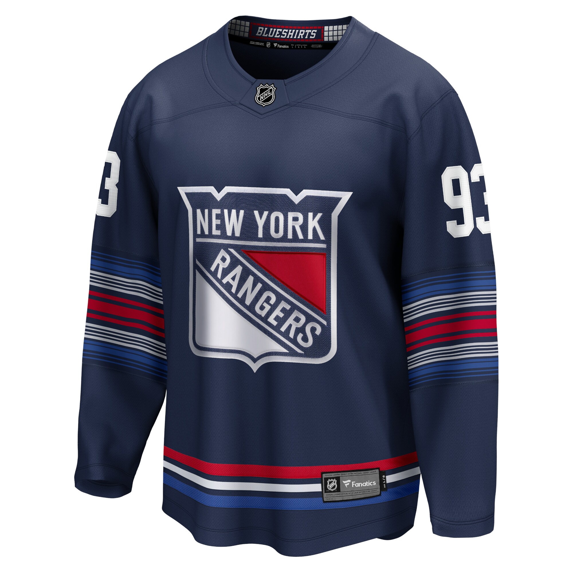 New York Rangers Mika Zibanejad Navy Alternate Premier Breakaway Player NHL Jersey Men's