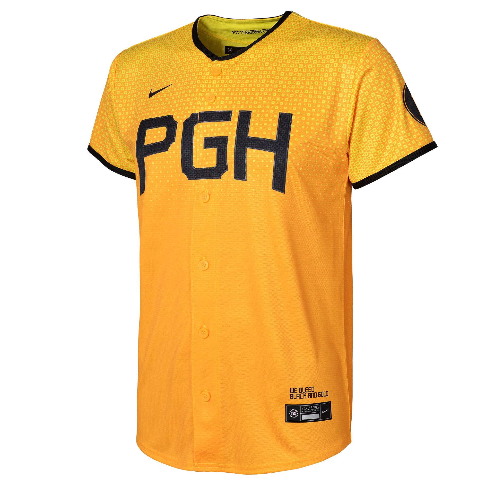 Preschool Pittsburgh Pirates Roberto Clemente Gold City Connect Player MLB Jersey Men's
