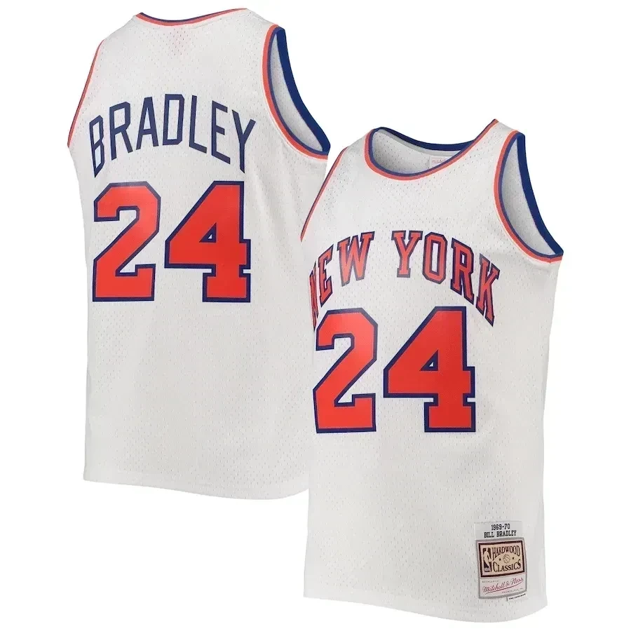 Bill Bradley New York Knicks Mitchell Ness Hardwood Classics Swingman White NBA Jersey Men's