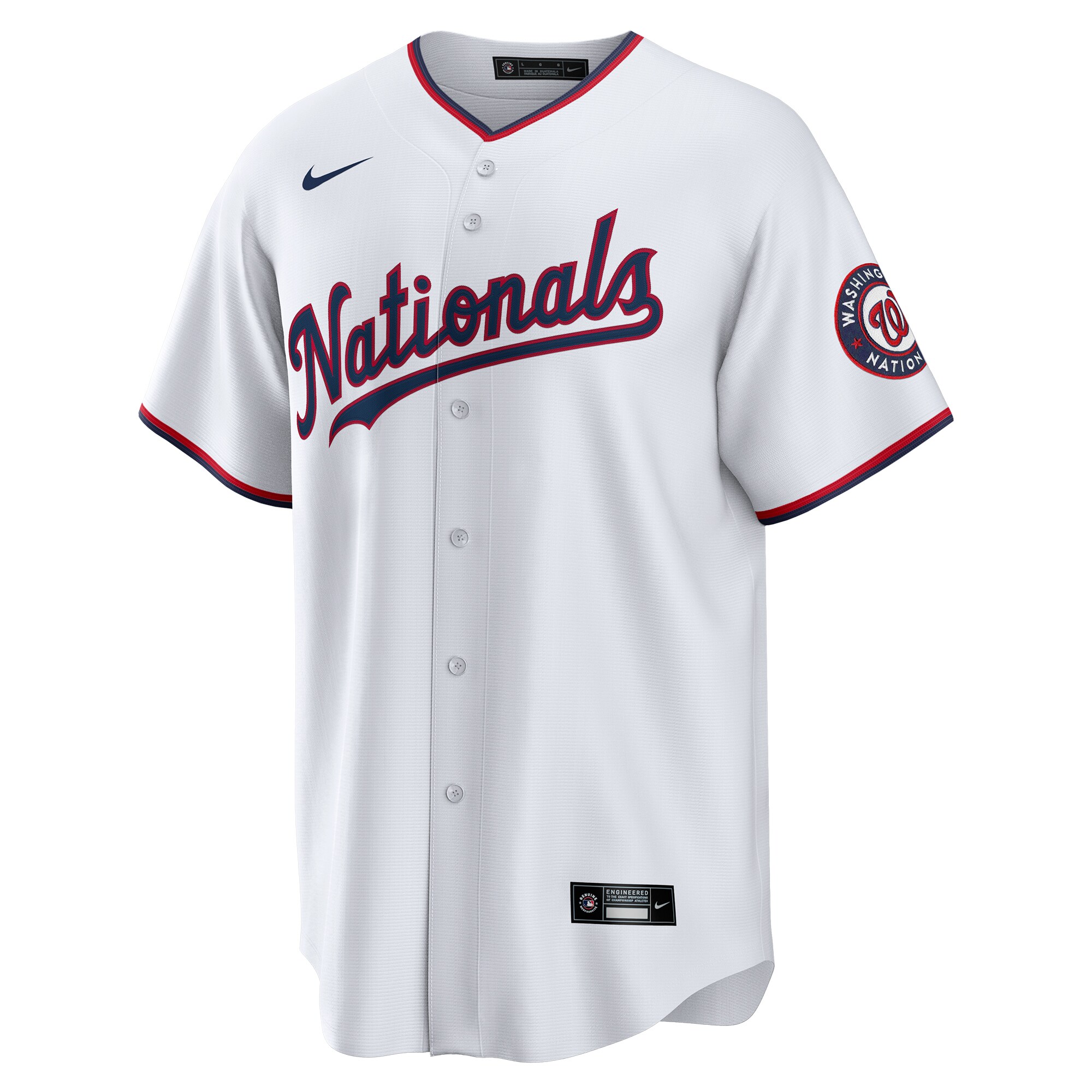 Washington Nationals White Custom MLB Jersey Men's