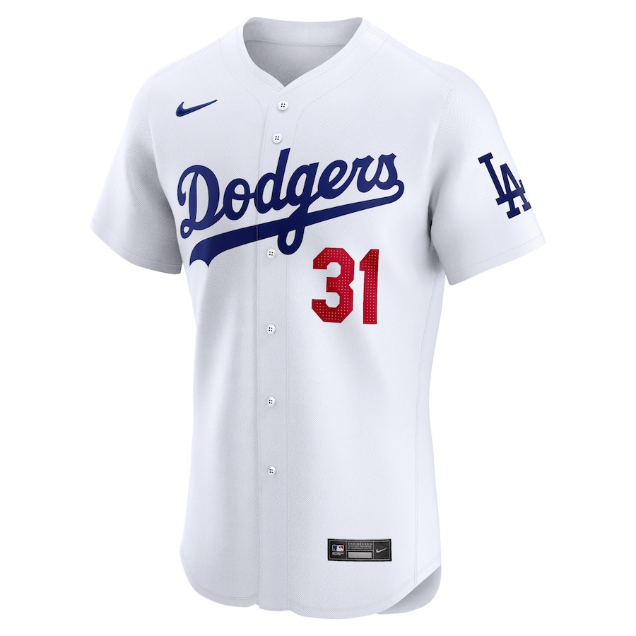 Tyler Glasnow 31 Los Angeles Dodgers Home Elite Player White MLB Jersey Men's