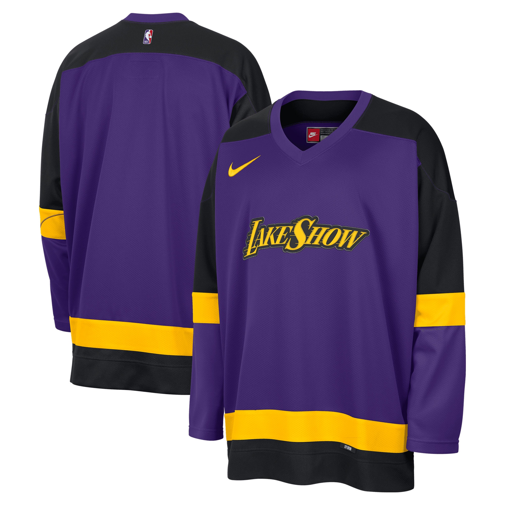 Los Angeles Lakers City Edition Hockey NBA Jersey Men's