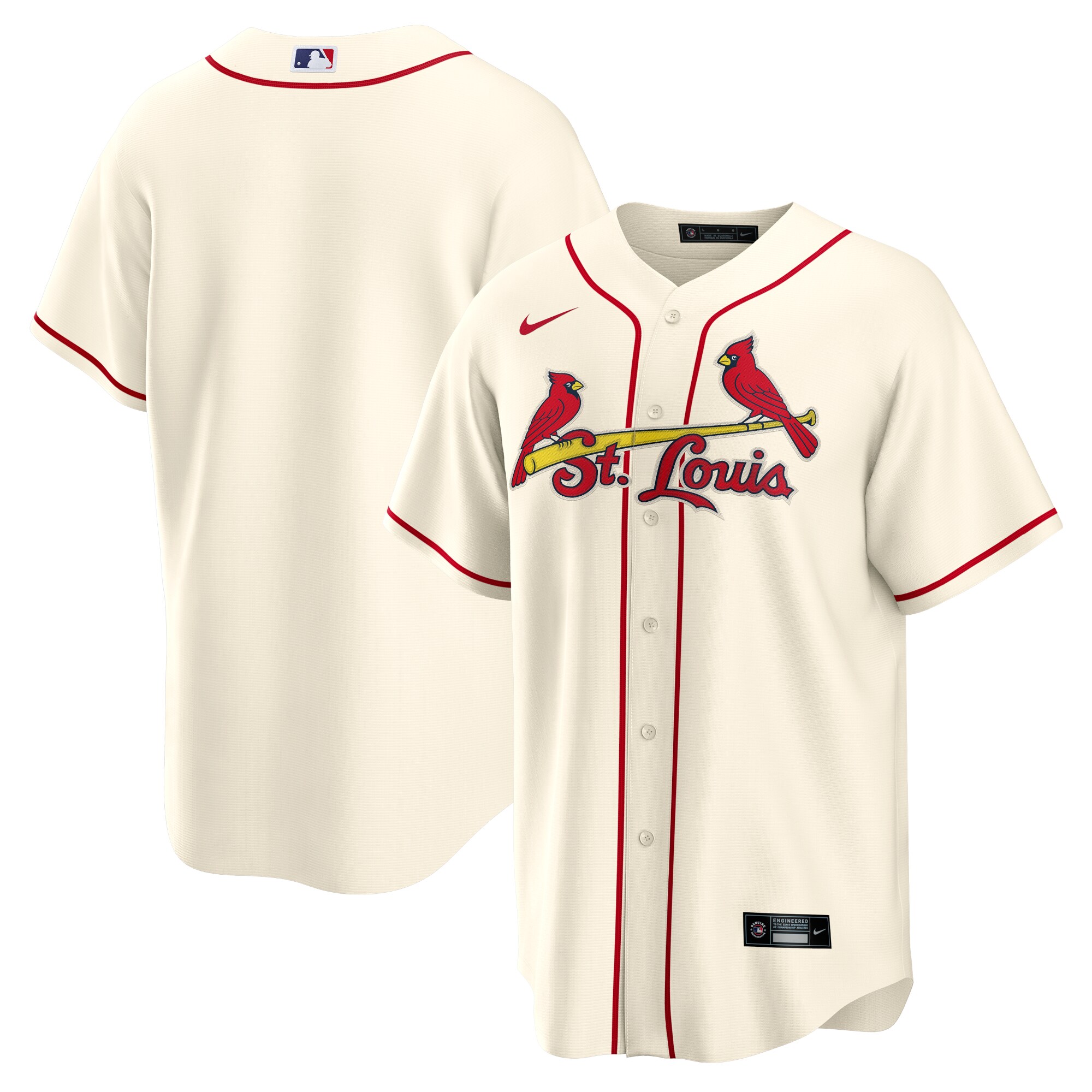 St. Louis Cardinals Cream Alternate Team MLB Jersey Men's