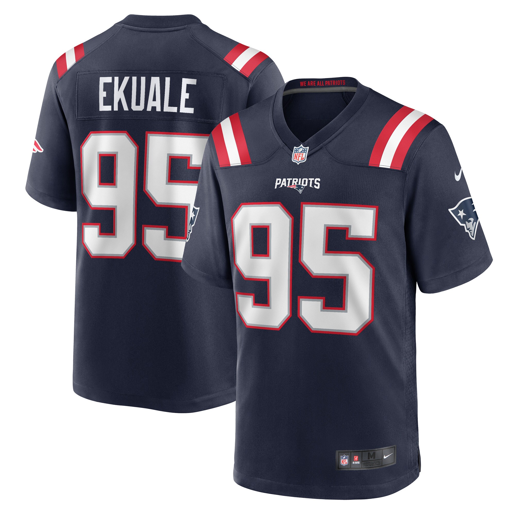 New England Patriots Daniel Ekuale Navy Game Player NFL Jersey Men's
