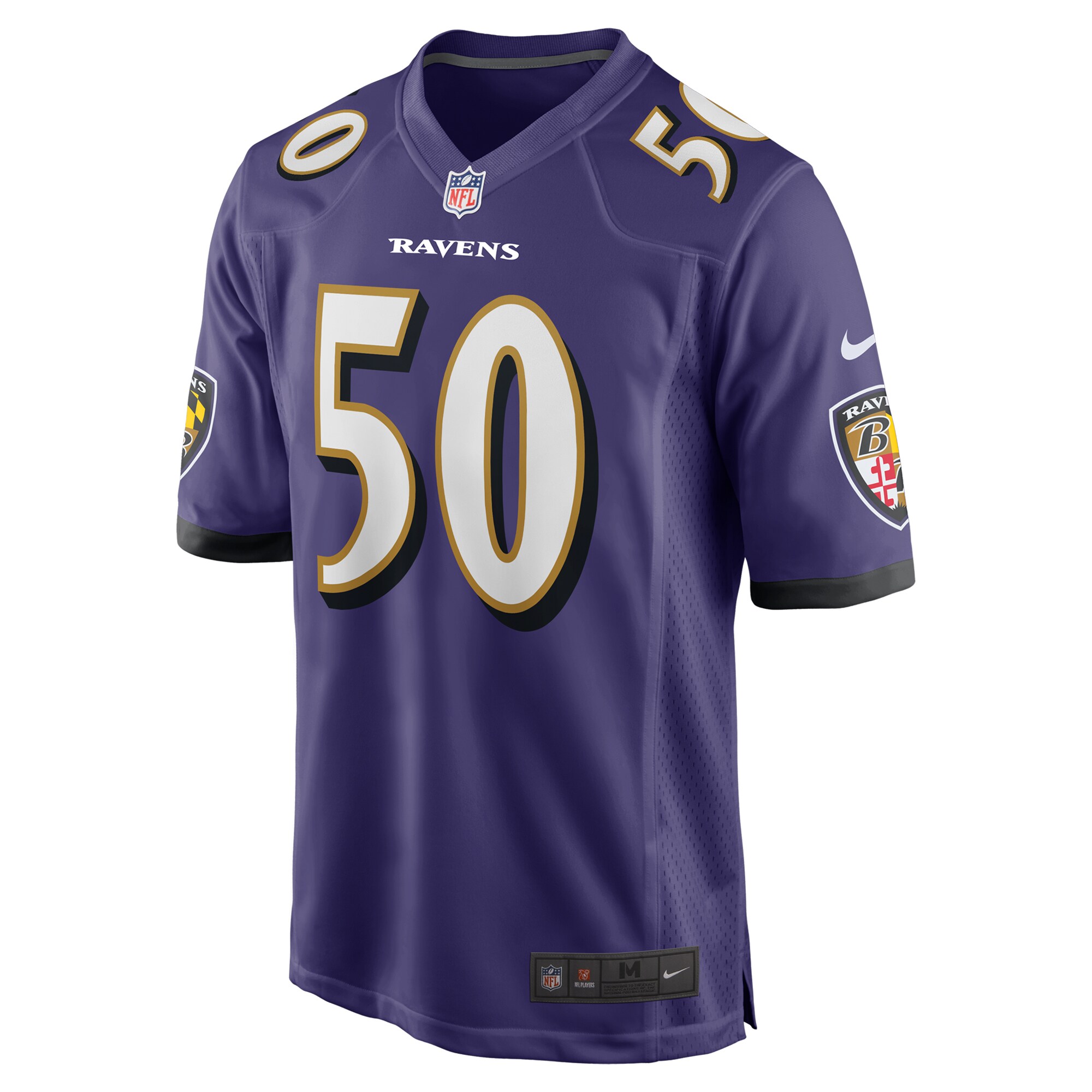 Baltimore Ravens Adisa Isaac Purple Team Game NFL Jersey Men's