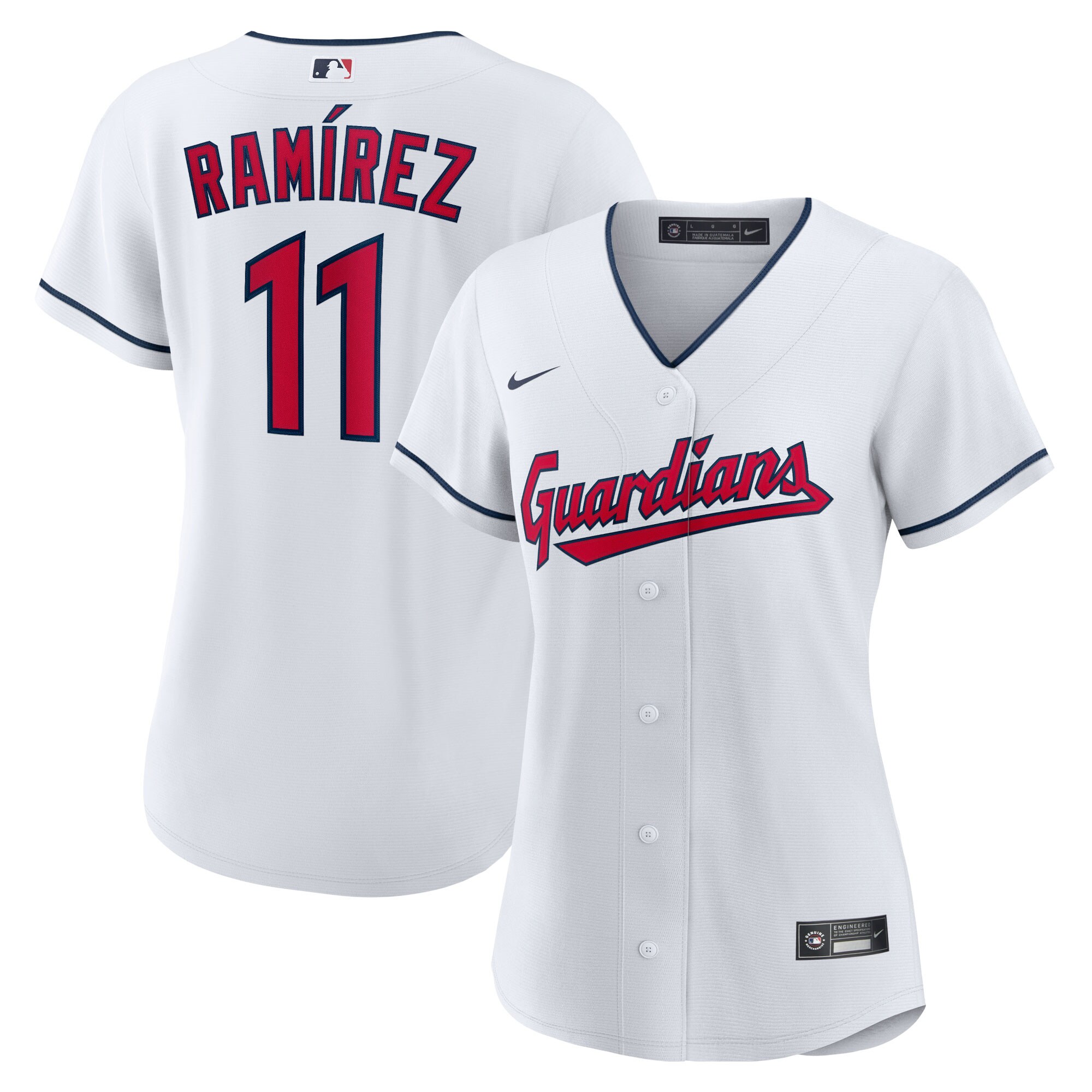 Cleveland Guardians Jose Ramirez White Home Player MLB Jersey Women's
