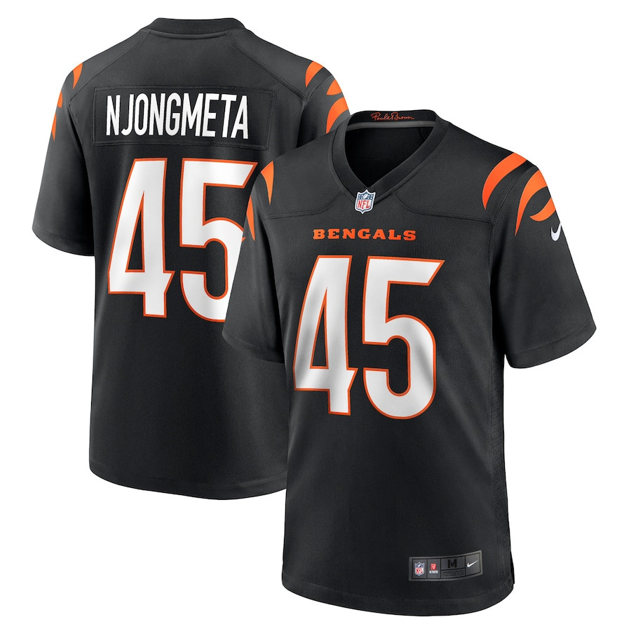 Maema Njongmeta 45 Cincinnati Bengals Game Black NFL Jersey Men's
