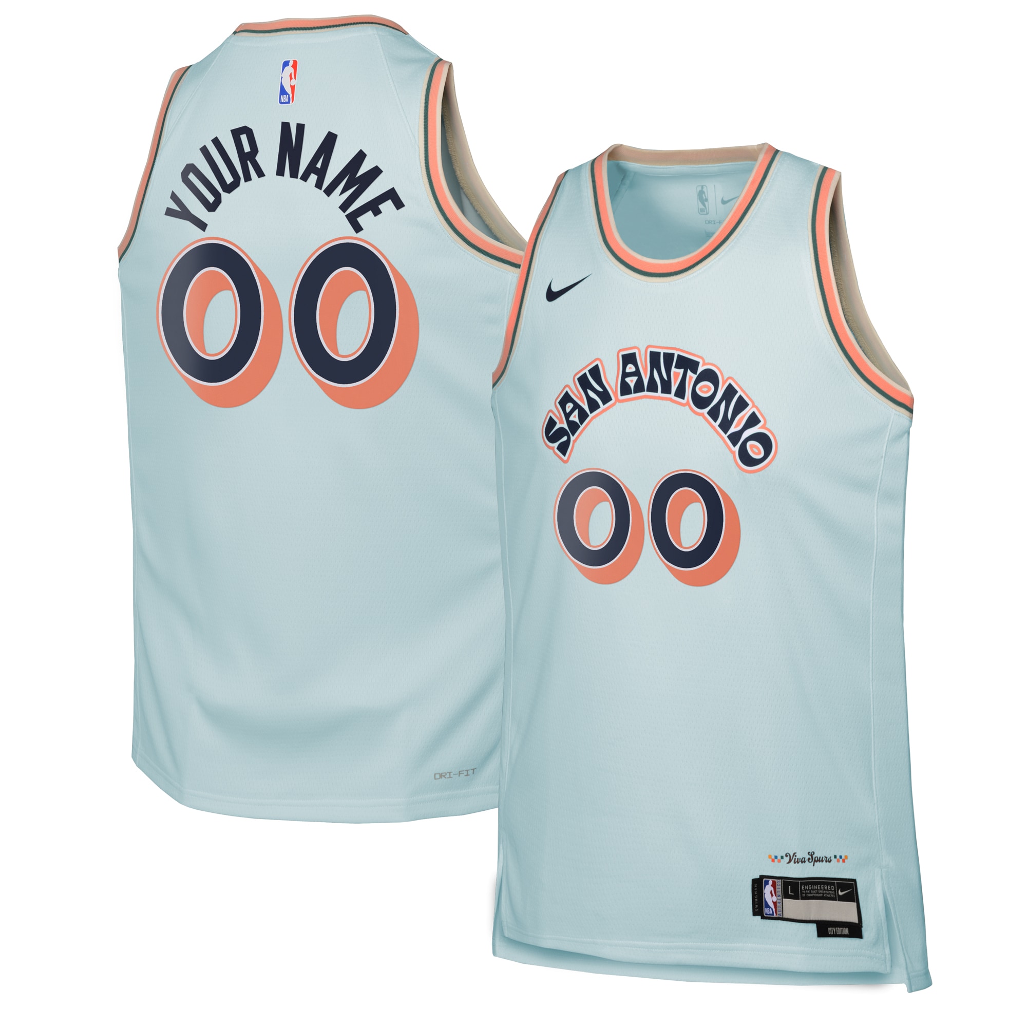 San Antonio Spurs City Edition Swingman 2024 Custom NBA Jersey Youth