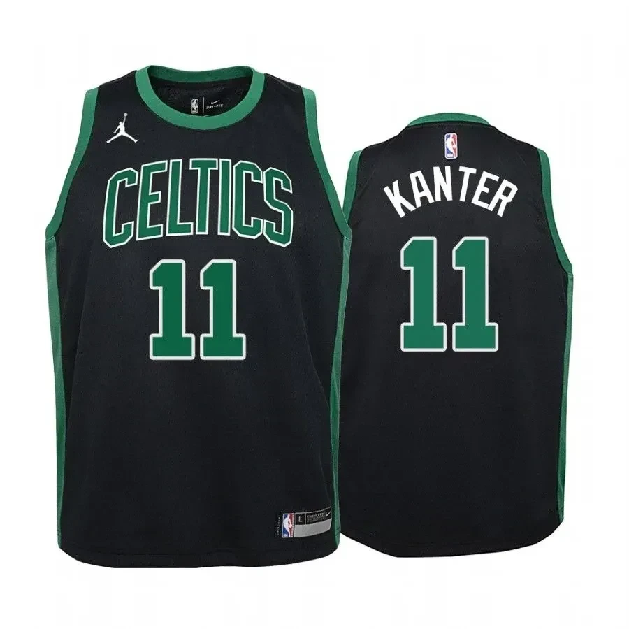 Enes Kanter Boston Celtics Black Statet Jumpman NBA Jersey Youth