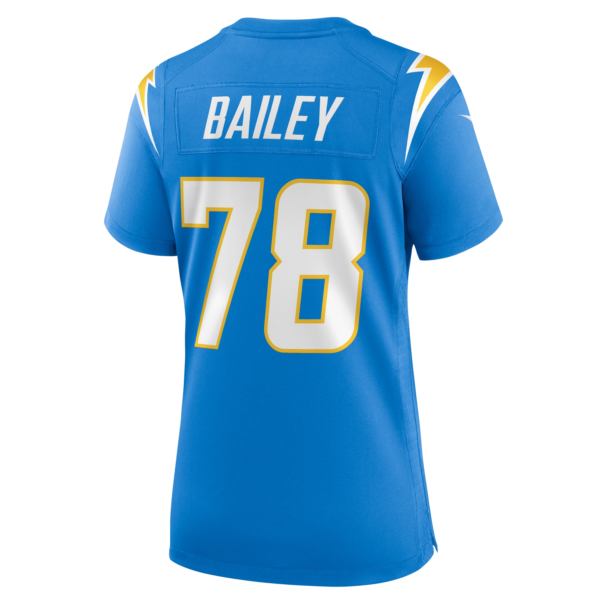 Los Angeles Chargers Zack Bailey Powder Blue Player Game NFL Jersey Women's