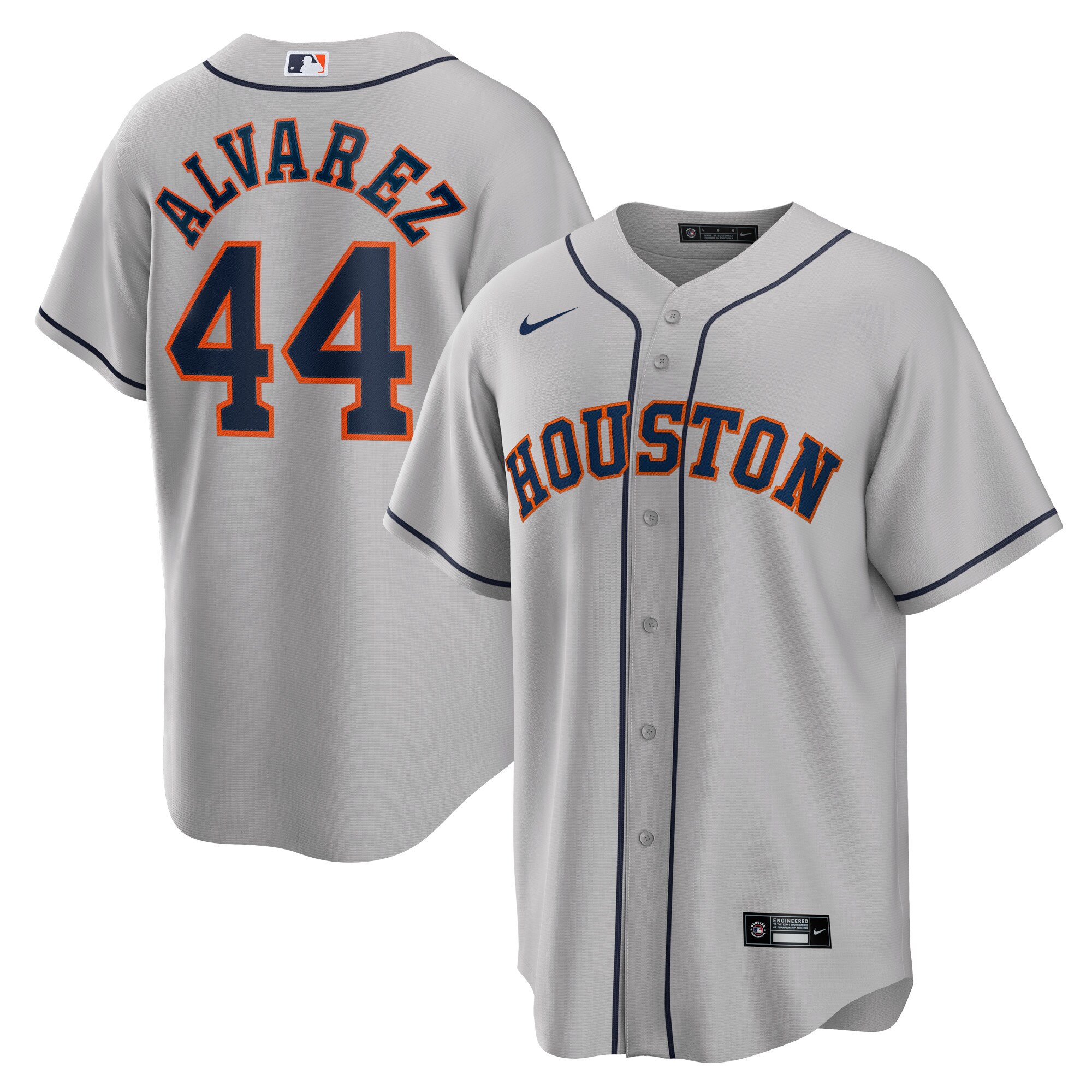 Houston Astros Yordan ?lvarez Gray Road Player MLB Jersey Men's