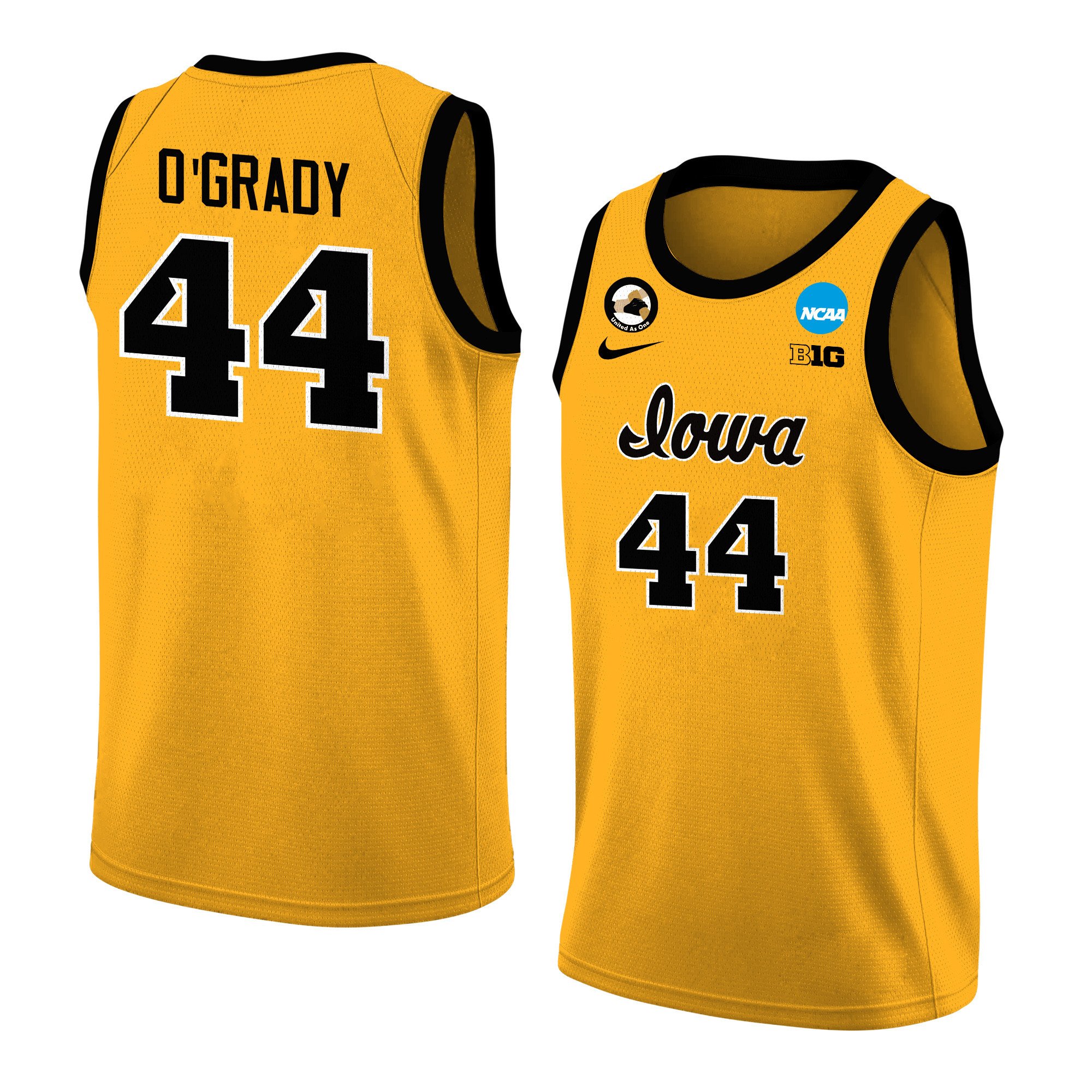 Addison O'Grady 44 Iowa Hawkeyes 2024 Yellow Unisex NCAA Jersey Unisex