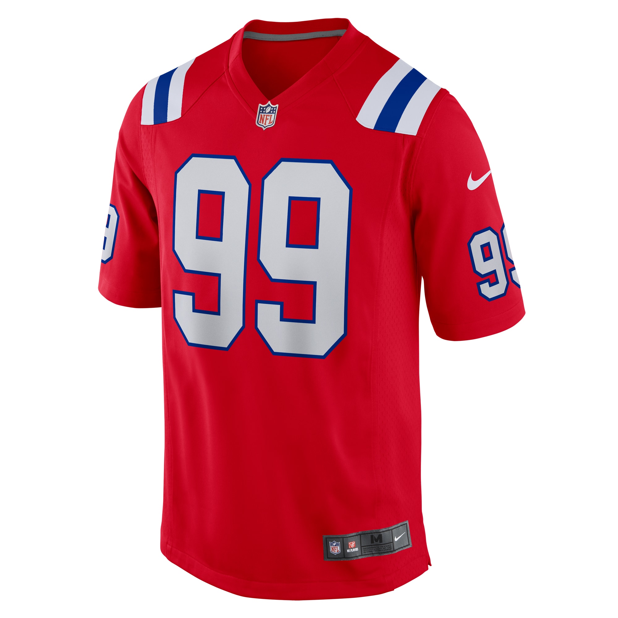 New England Patriots Keion White Red Alternate Team Game NFL Jersey Men's