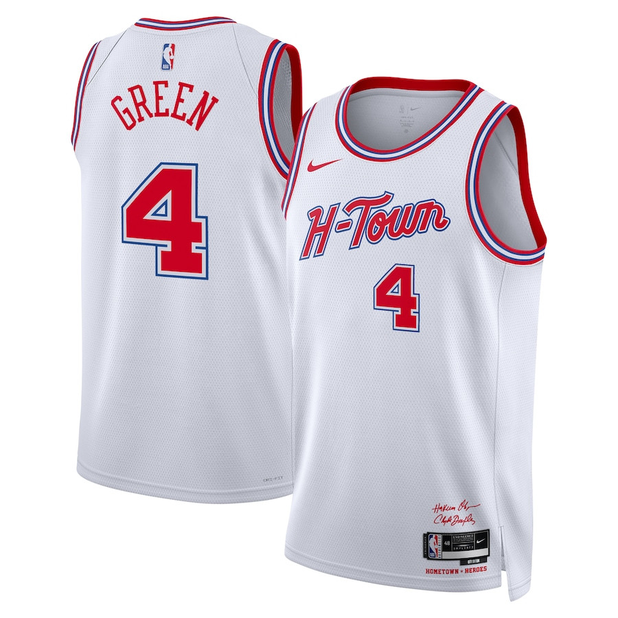 Jalen Green 4 Houston Rockets 2023/24 City Edition Swingman White NBA Jersey Men's