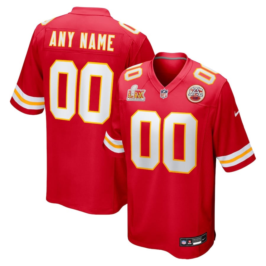 Kansas City Chiefs Super Bowl LIX Custom Game Red NFL Jersey Men's