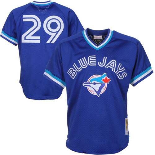 Toronto Blue Jays Joe Carter Mitchell Ness Royal 1993 Cooperstown Collection Mesh Batting Practice MLB Jersey Men's