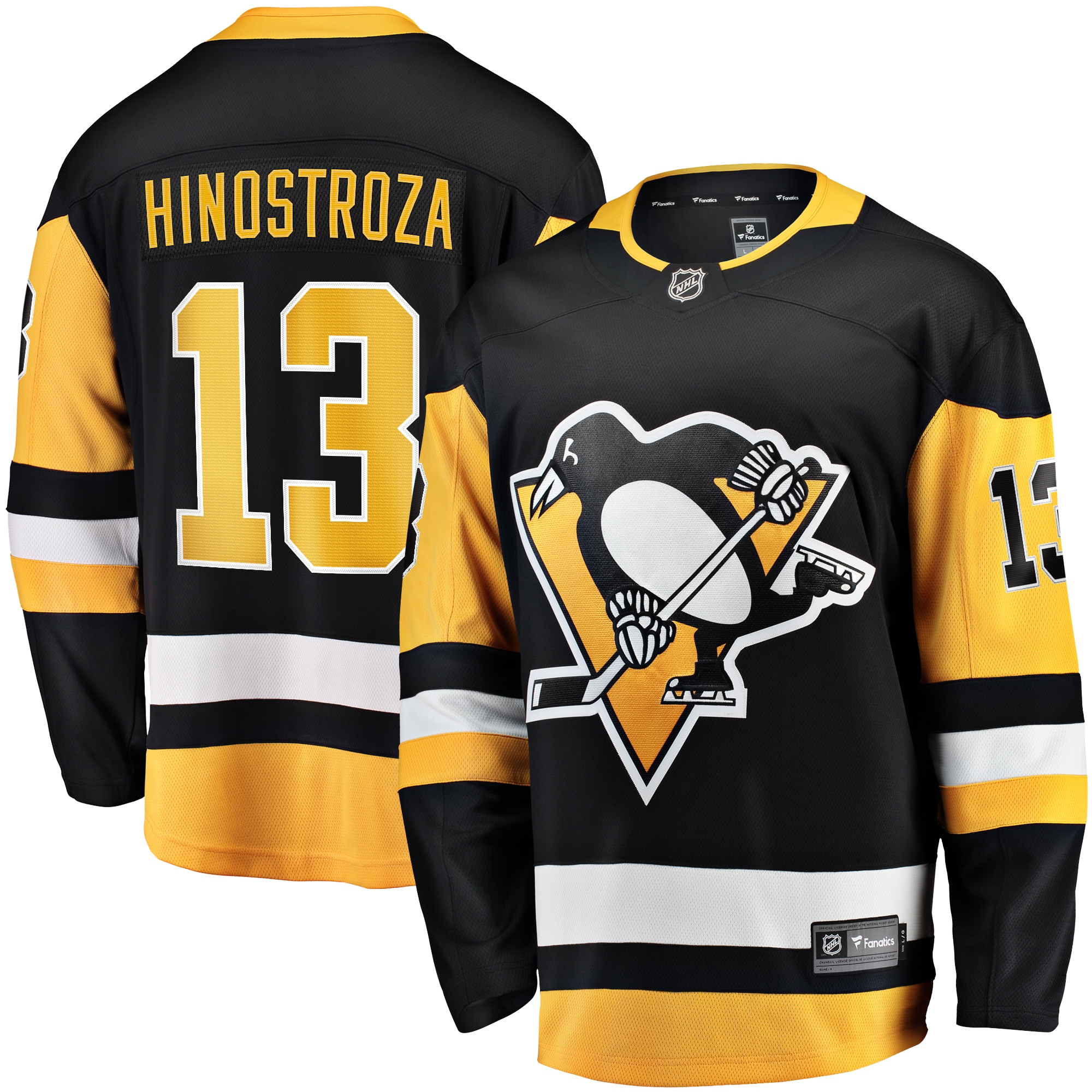 Pittsburgh Penguins Vinnie Hinostroza Black Home Breakaway NHL Jersey Men's