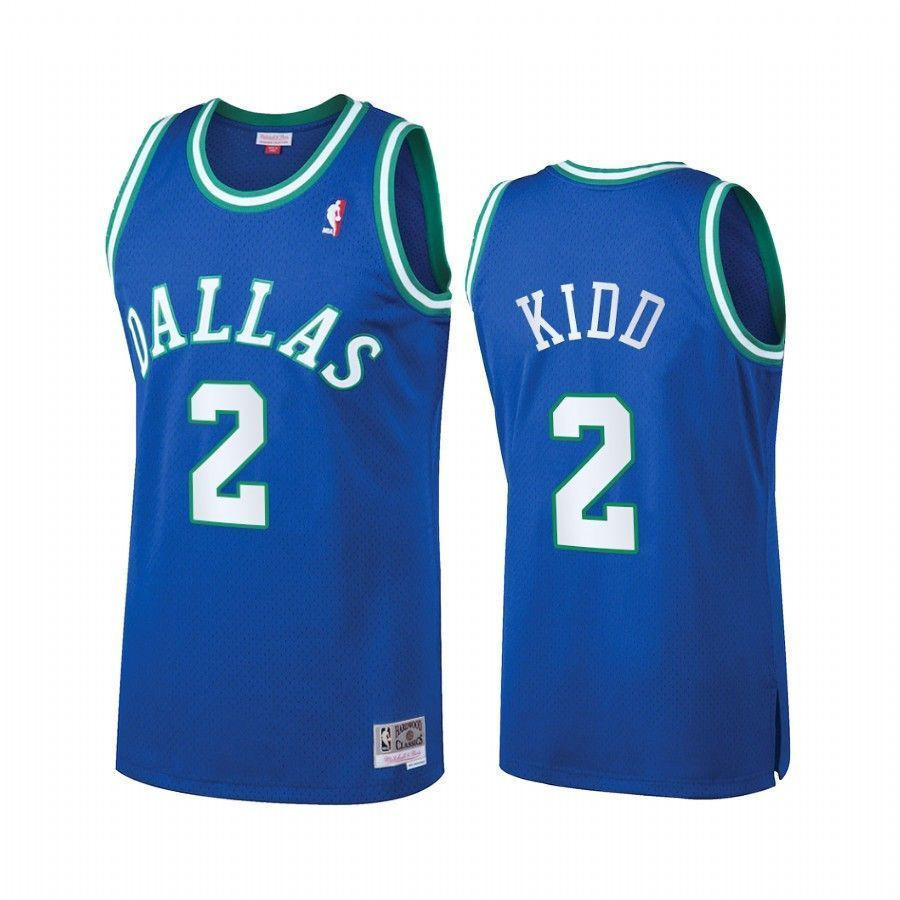 Dallas Mavericks Jason Kidd 2 Blue Heritage Classic NBA Jersey Men's