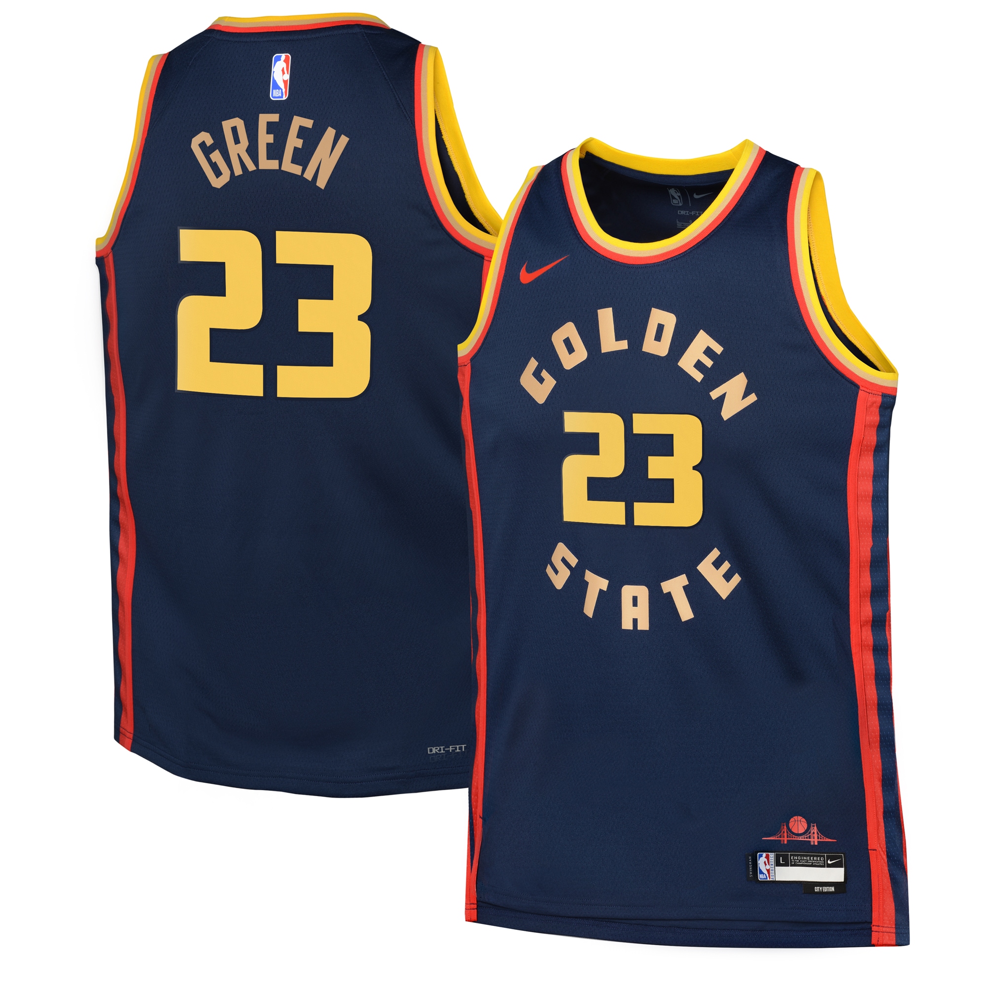 Golden State Warriors City Edition Swingman 2024 Navy Draymond Gree NBA Jersey Youth