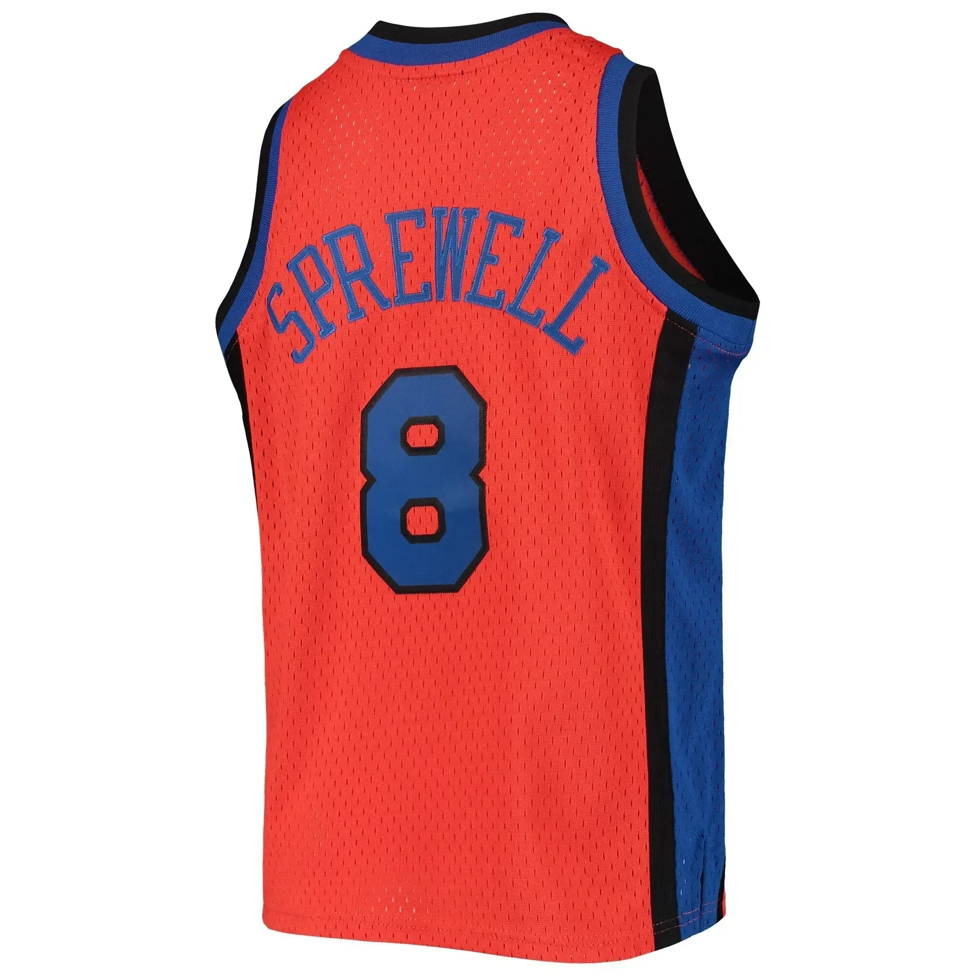 Latrell Sprewell New York Knicks Mitchell Ness 1998-99 Hardwood Classics Reload ??Orange NBA Jersey Men's