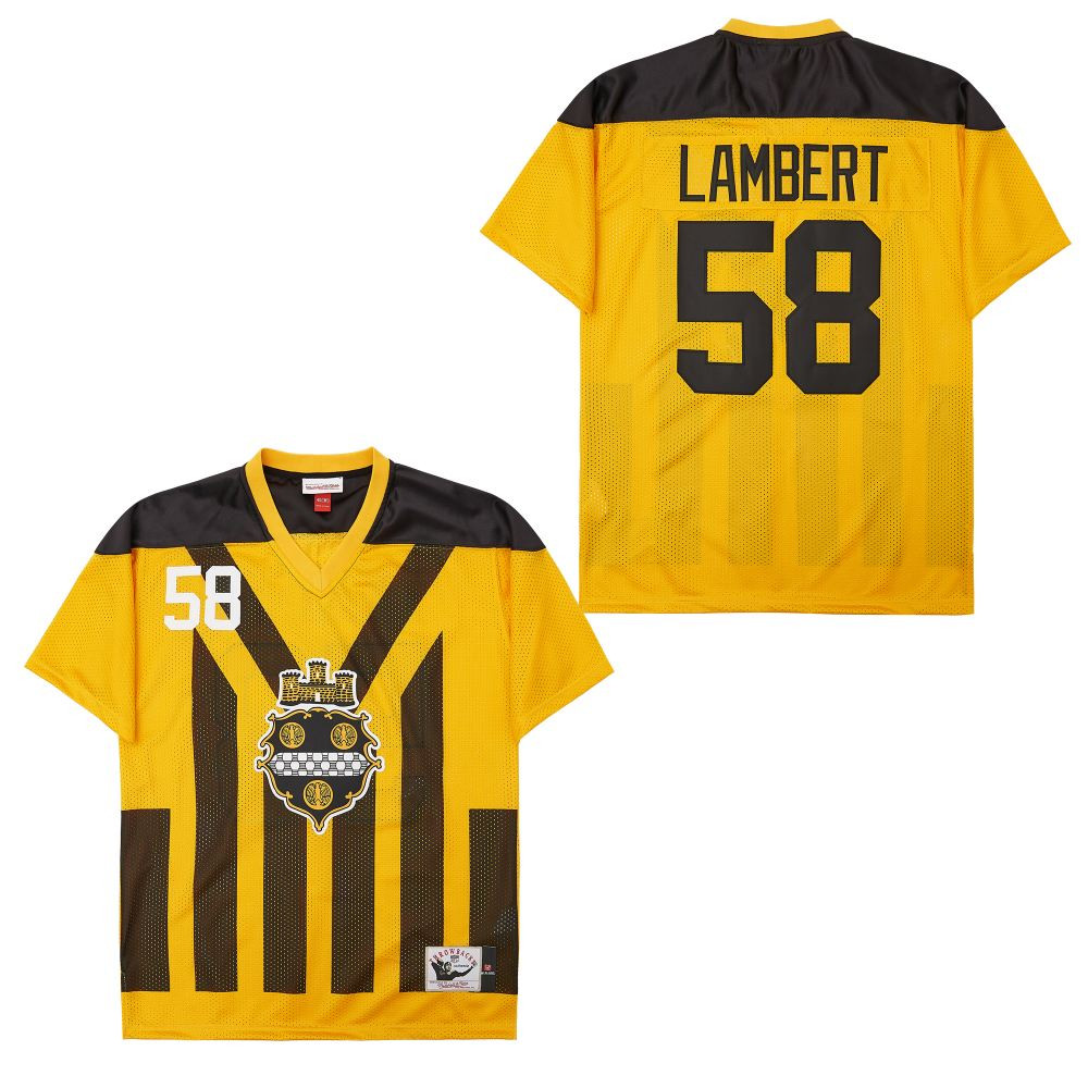 Jack Lambert 58 Pittsburgh Steelers Retro Throwback Legacy Black/Yellow NFL Jersey Men's