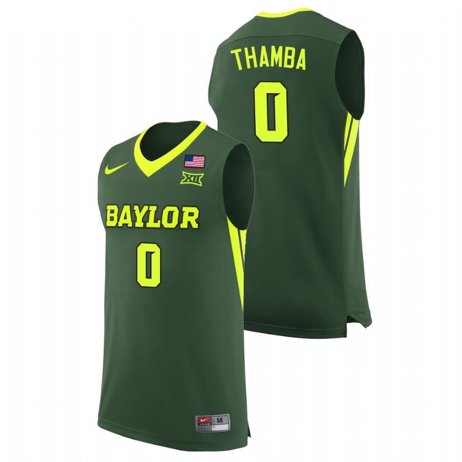 Flo Thamba 0 Baylor Bears Green College NCAA Jersey Men's
