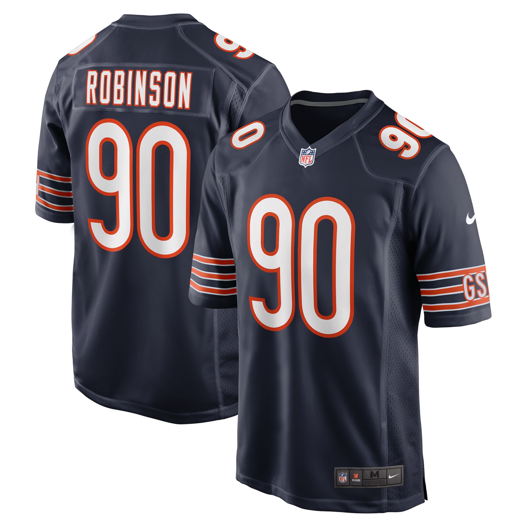 Chicago Bears Dominique Robinson Navy Game NFL Jersey Men's