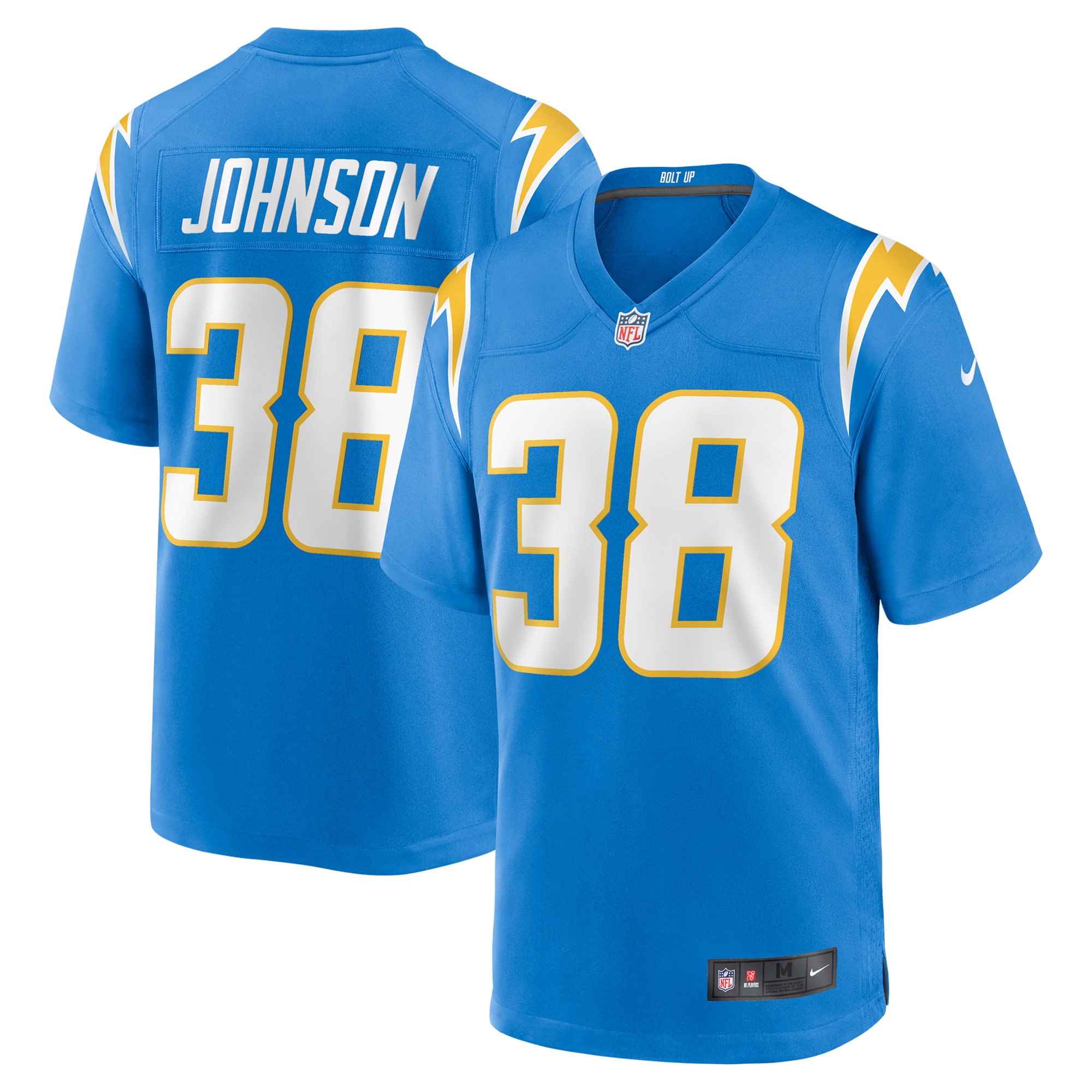 Los Angeles Chargers Emany Johnson Powder Blue Team Game NFL Jersey Men's