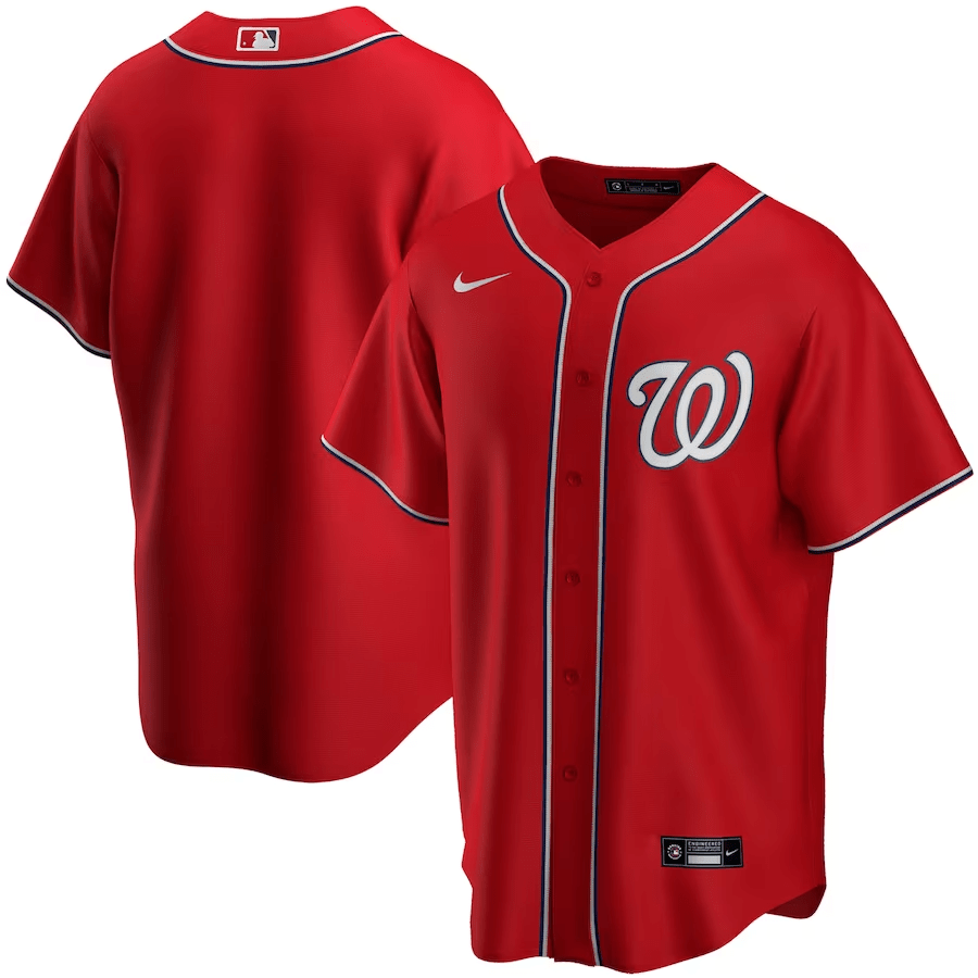Washington Nationals Alternate Red MLB Jersey Men's