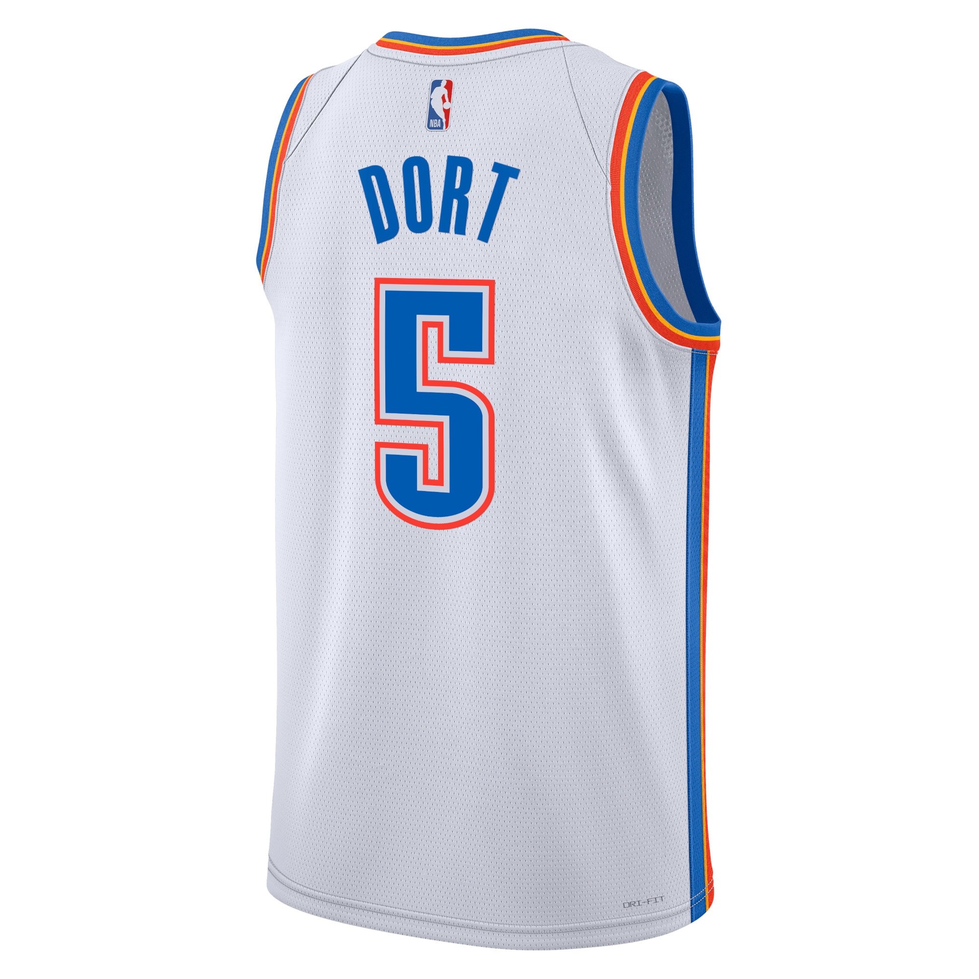 Oklahoma City Thunder Association Edition Swingman White Luguentz Dor Unisex NBA Jersey Unisex
