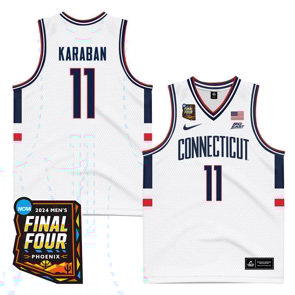 Alex Karaban 11 UConn Huskies 2024 Final Four Patch Unisex NCAA Jersey Unisex